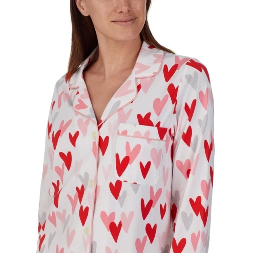 NWT BEDHEAD LOVE IS ALL YOU NEED LONG SLEEVE CLASSIC STRETCH JERSEY PJ SET - Picture 3 of 6